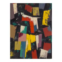Charles Green Shaw, Heroes and Views, 1956, oil on Masonite