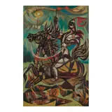 Ralph Iwamoto, Knight, circa 1949-51, oil on canvas