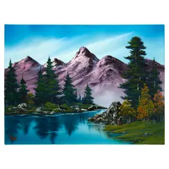 Bob Ross, Purple Mountain Range, 1993, Bob Ross Wet-on-Wet Technique® on canvas