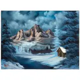 Bob Ross, Mountain Seclusion, 1990, Bob Ross Wet-on-Wet Technique® on canvas