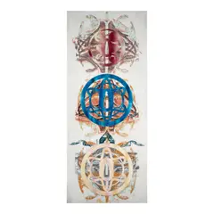 Philip Taaffe, Tsuba Figure, 1995-96, mixed media on linen
