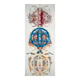 Philip Taaffe, Tsuba Figure, 1995-96, mixed media on linen