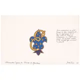 Judy Chicago, Illuminated Capital for Eleanor of Aquitaine
