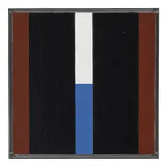 Frederick Hammersley, Confirmed, #16 1977, oil on linen on panel in artist's frame