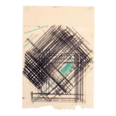 Untitled by Ed Moses, 1974, marker and crayon on paper, sold Mar 2026