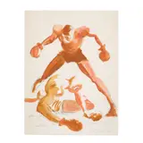Ernie Barnes, Sketch for Boxing No. 2