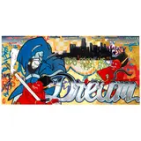 Gajin Fujita, Dream, 2002, acrylic, spray paint and gold leaf on panel, in six parts
