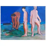Theophilus Brown, Untitled, 1958, acrylic on paper