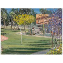 Larry Cohen, View of Hollywood Hills Park, 2015, oil on canvas
