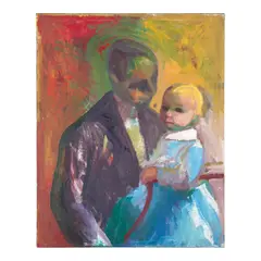 James Weeks, Man with a Child, 1962, oil on canvas