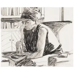 Paul Wonner, Untitled, 1964, charcoal on paper