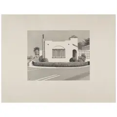 Robert Bechtle, Albany Stucco, 1990, charcoal on paper