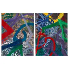 Amaranth Ehrenhalt, Untitled (A1-6), 1994, oil on canvas, in two parts