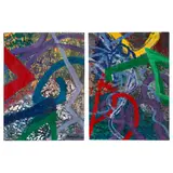 Amaranth Ehrenhalt, Untitled (A1-6), 1994, oil on canvas, in two parts