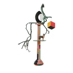 Robert Hudson, Homage to Miro, 1983-1984, enamel on polychrome steel, cast iron and bronze
