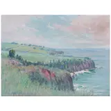 D. Howard Hitchcock, Hilo Coast, Cane Fields, 1922, oil on canvas affixed to board