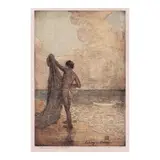 Charles William Bartlett, Fishing in Hawaii, c. 1923-27, Etching with hand-coloring on japon paper