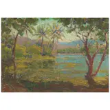 Shirley Ximena Hopper Russell, Honolulu, oil on canvas affixed to board