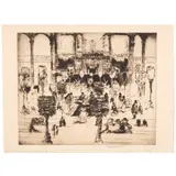 Huc-Mazelet Luquiens, The Pursuit; Lying in State of Prince Kuhio, n.d., Two etchings (one with aquatint) on wove paper, each signed in pencil