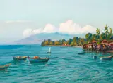 D. Howard Hitchcock, Lahaina Harbor, Maui, Looking Toward Moloka'i
