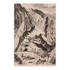 Huc-Mazelet Luquiens, Mountains of Kauai; Koolau Poko, 1933; 1937, Two etchings on wove paper, each signed in pencil