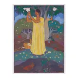 Arman Manookian, Gathering Flowers, circa 1929, gouache on illustration board