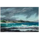 Lloyd Sexton, Jr., Storm over Kukio, Kona Coast, 1966, oil on canvas