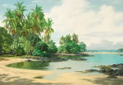 Lloyd Sexton, Jr., Puakō Ponds, Hawaiʻi, 1968, oil on canvas