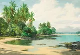 Lloyd Sexton, Jr., Puakō Ponds, Hawaiʻi, 1968, oil on canvas