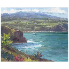 Ronaldo Macedo, Life is Good, Honolua Bay, oil on board
