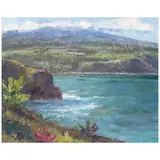 Ronaldo Macedo, Life is Good, Honolua Bay, oil on board