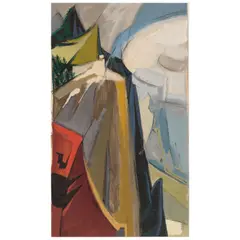 Ben, The Pali - Study, circa 1950, gouache and ink on paper