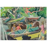 Millard Sheets, Filipino Fishermen, Hawaiʻi