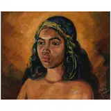 Charles Garfield Tracy, Portrait of a Tahitian Woman, 1932, oil on canvas