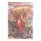 Juliette May Fraser, Limu Gatherers, 1954, pigment and lime plaster on Canec