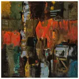 John Chin Young, Untitled (Abstract), circa 1950, oil on canvas