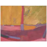 John Ingvard Kjargaard, Untitled (Boat), 1979, acrylic and paper collage on canvas