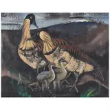 Margaret Fleming Waldron, Nēnē Geese at Pohakuloa, Hawaiʻi, 1957, oil on canvas