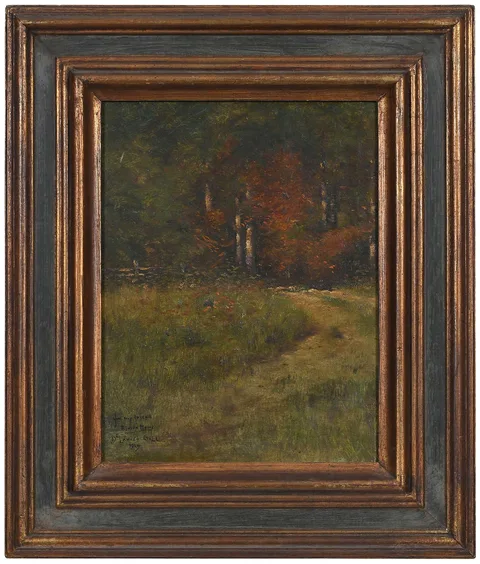 De Lancey Gill, Woodland Track, Tonalist Landscape, 1929, oil on canvas