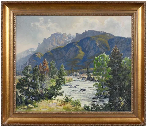 Leroy E. Greene, Gladsome Day, Beartooth Mountains, oil on canvas