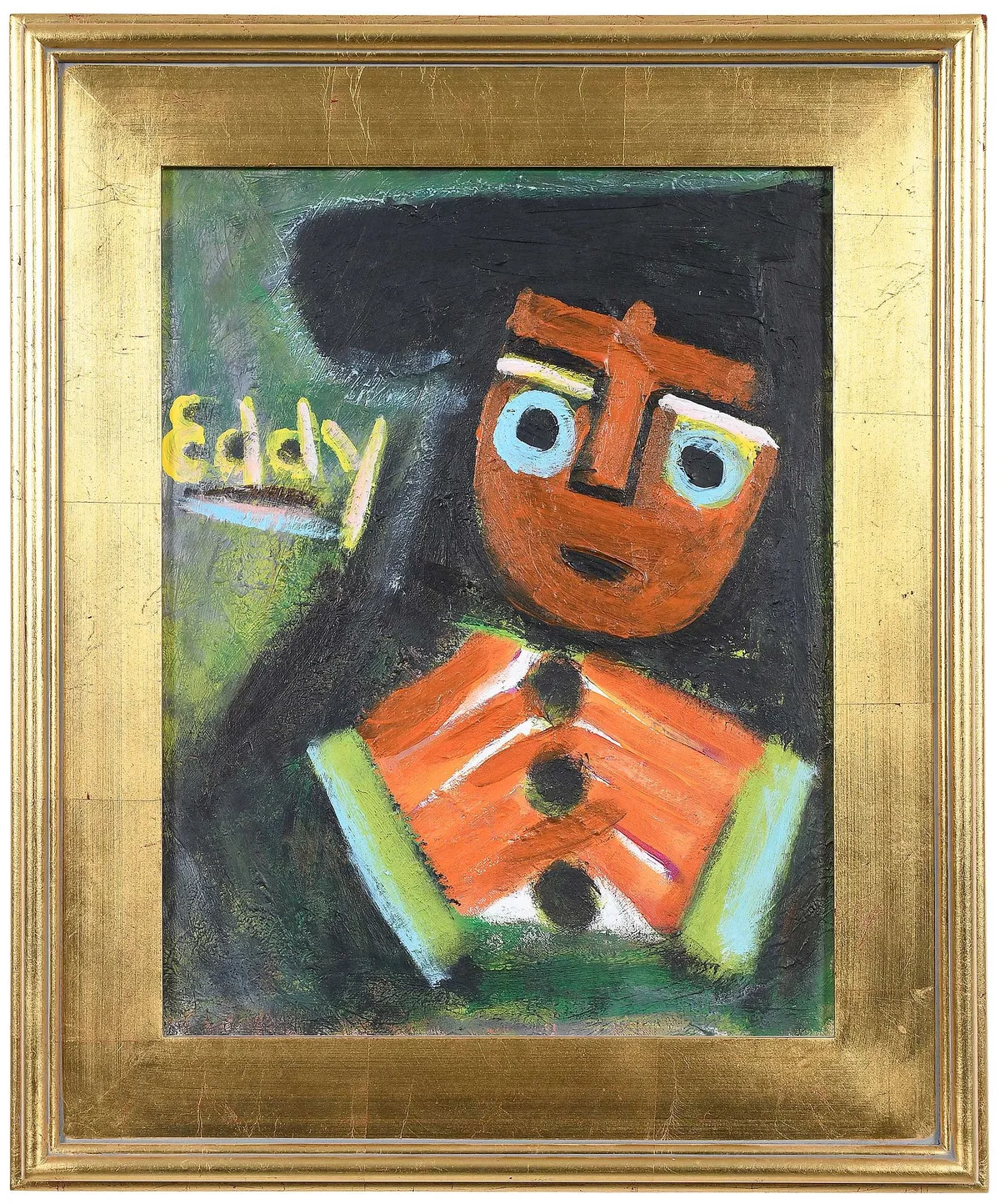 Eddy Mumma, Orange Portrait, oil on canvas