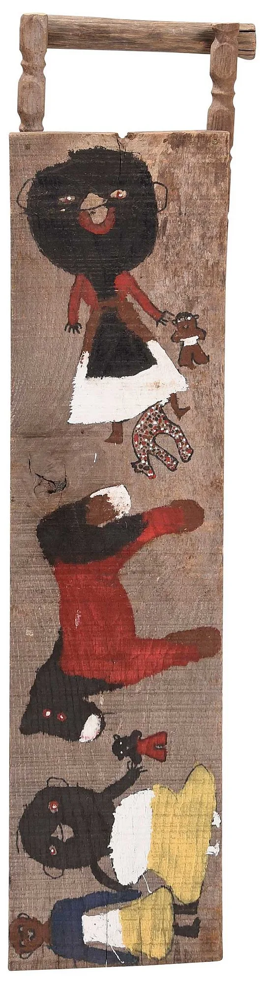 James "Buddy" Snipes, Picking Black Berries, paint on board