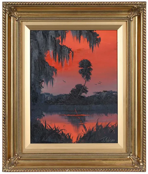 James Gibson, Florida Highwayman Painting, acrylic on board