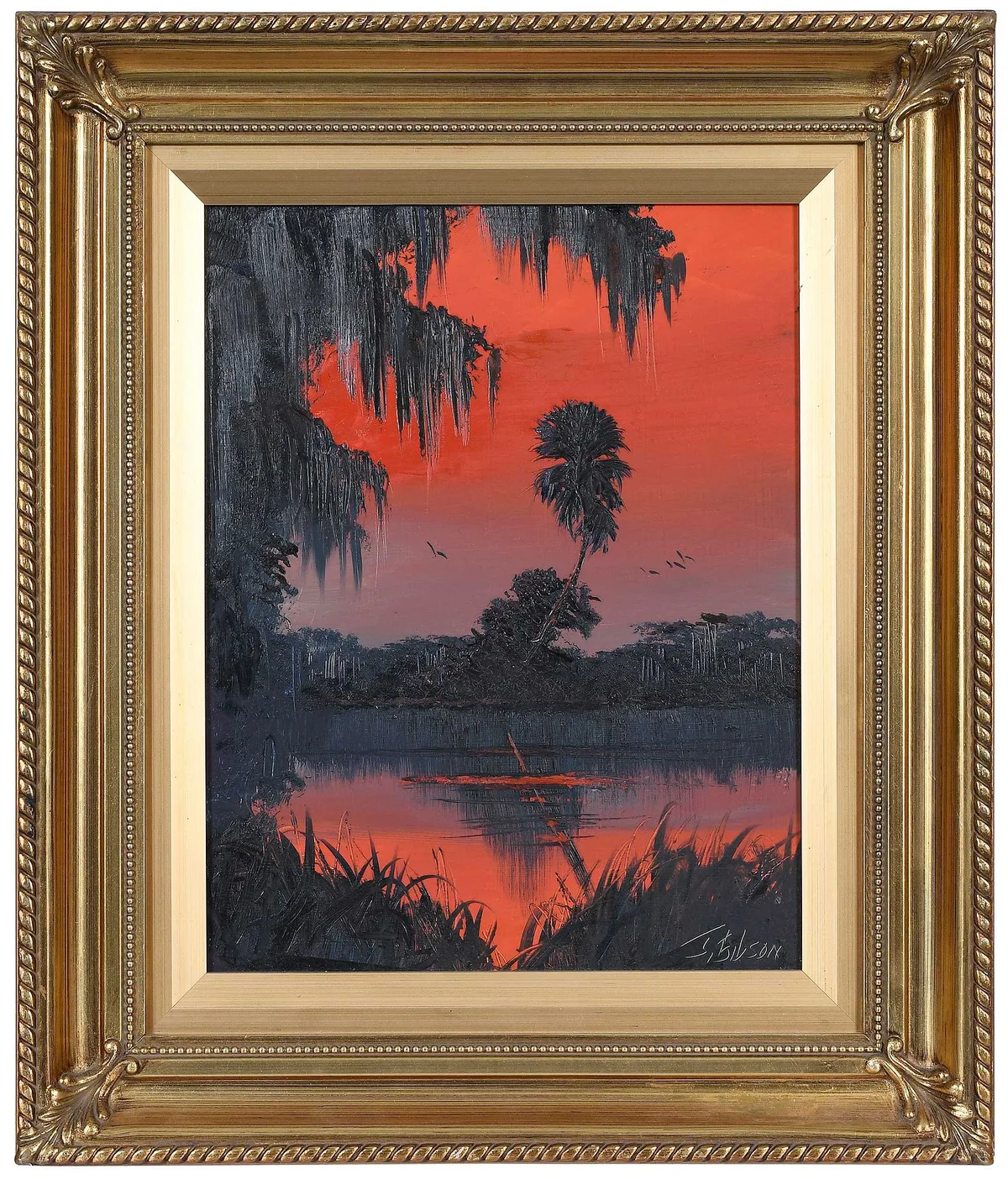 James Gibson, Florida Highwayman Painting, acrylic on board