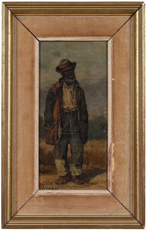 William A. Walker, Cotton Picker, oil on academy board