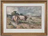 Lucien Whiting Powell, Cows and Rider