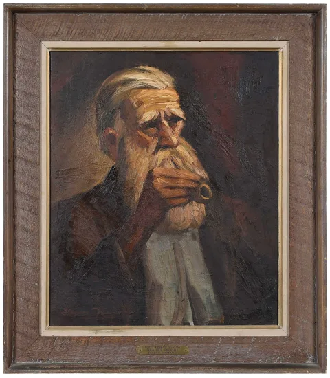 Eugene H. Thomason, Portrait of "Uncle Ephram Hankins, oil on canvas