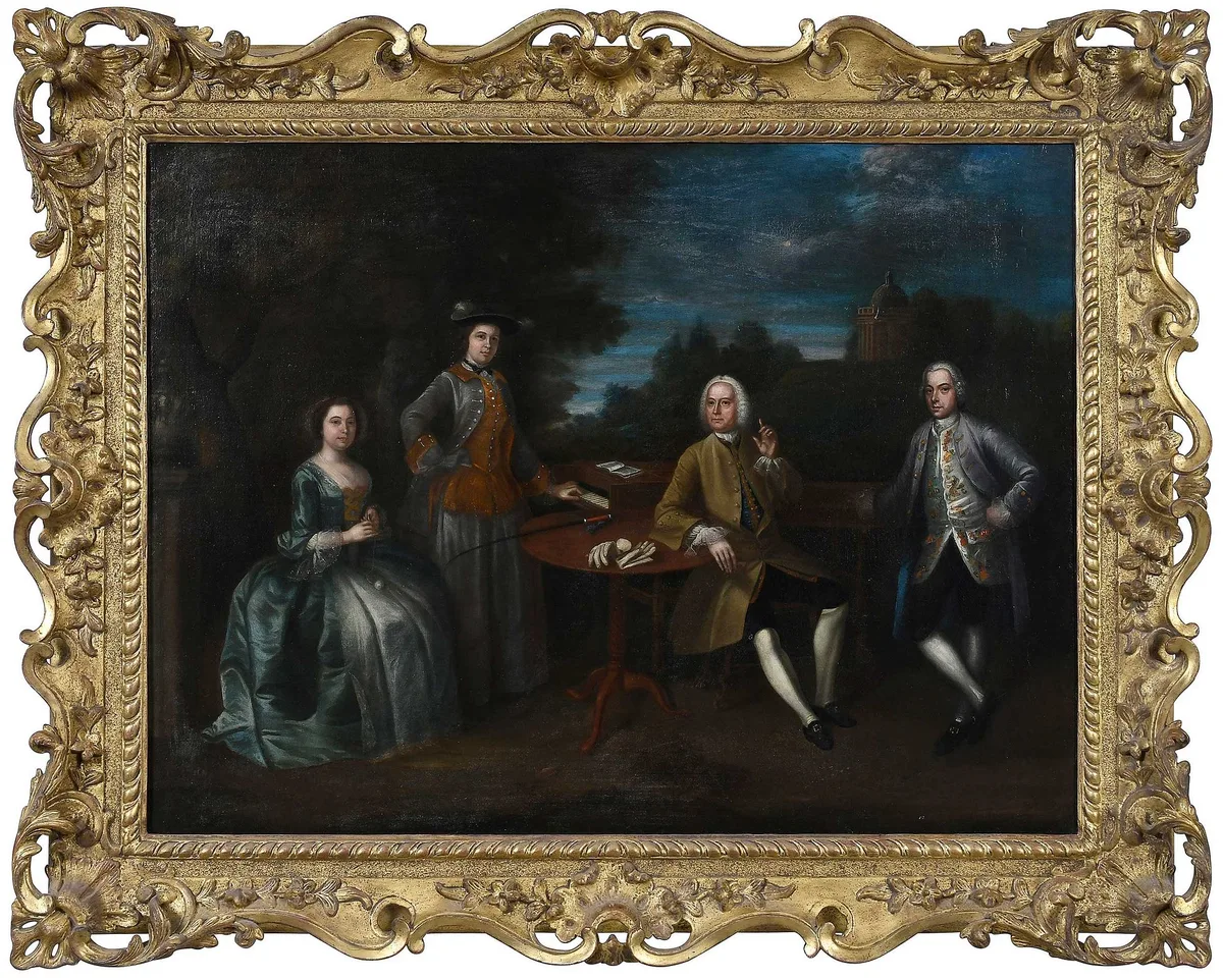 A Conversation Piece by William Hogarth, oil on canvas, sold Nov 2025