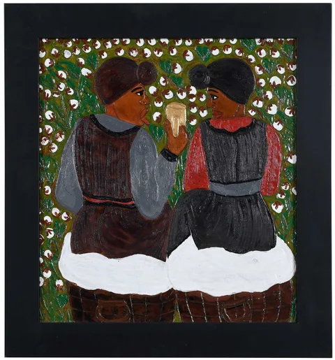 Winfred Rembert, Water Break, dye on carved and tooled leather