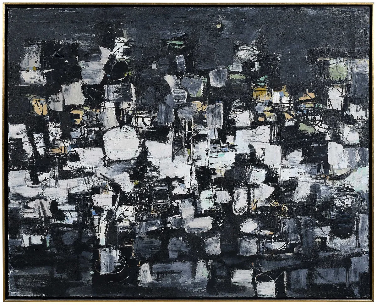 Howard D. Goodson, Cliff Dwellers No. 3, sand and acrylic on canvas